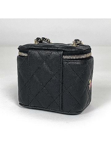 Chanel Chanel CHANEL Shoulder Bag Small Vanity Matelassé Coco Mark Caviar Skin Black AP3078 Women's (view 2)