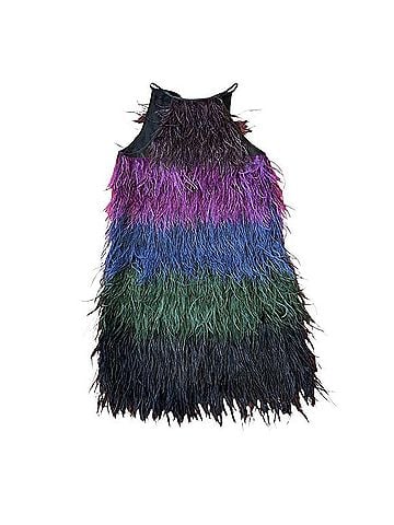 Cynthia Rowley Ivy Ostrich Feather Cocktail Dress (view 2)