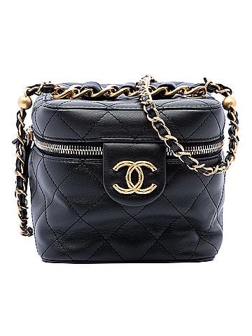 Chanel CC Quilted Calfskin Vanity Case with Chain (view 1)