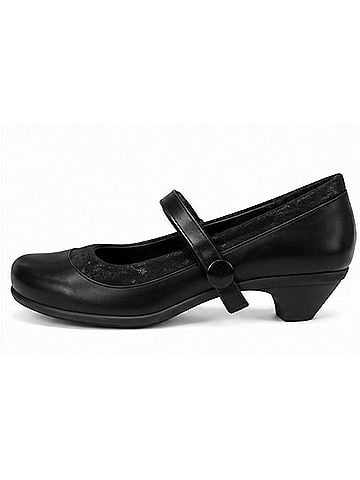 Naot Women's Trendy Mary Jane Shoes in Black/Gloss &amp; Lace Combo (view 2)