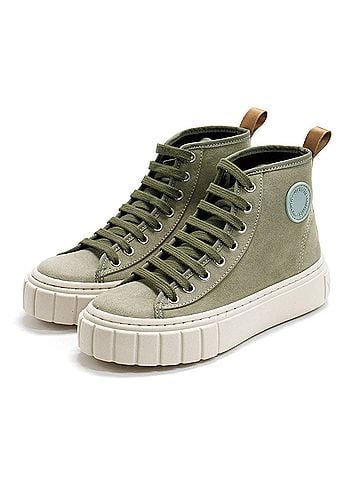 Victoria Women's Abril Recycled High Top Platform Sneakers in Safari (view 2)