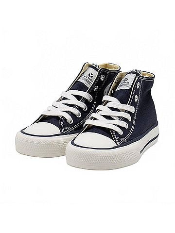 Victoria Boy's High-Top Lace-Up Sneakers in Marino (view 2)