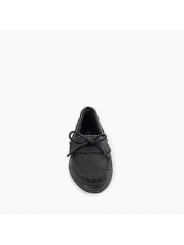 Minnetonka Women's Moosehide Kilty Shoes in Black (view 2)