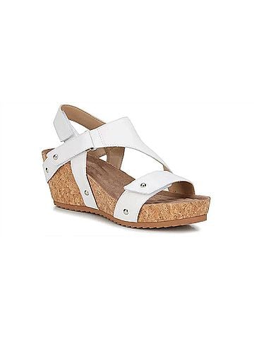 Ros Hommerson Women's Traci Wedge Sandal in White (view 1)
