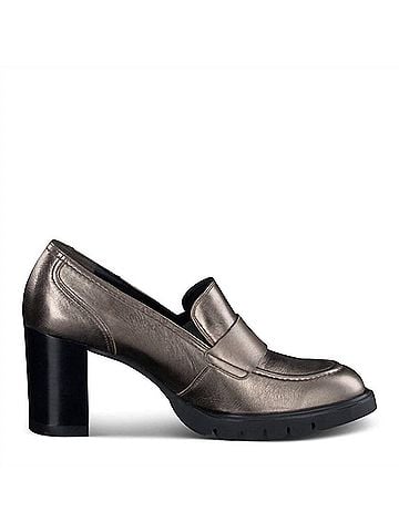 Paul Green Women's Nina Pump Leather Boots in Grunge Metallic Leather (view 2)