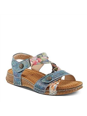 Spring Step Women's Collette Sandal in Blue Multi (view 1)