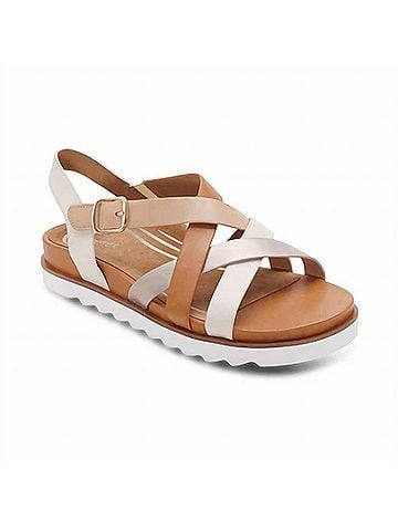Aetrex Women's Carmen Strappy Sandals in Champagne (view 1)