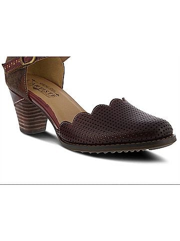 Spring Step Women's Parchelle Heeled Mary Jane Shoes in Bordeaux Multi (view 1)