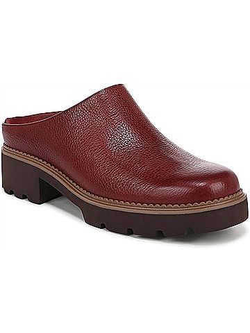 Vionic Women's Fairfax Clog Mule in Syrah Burgundy Leather (view 1)