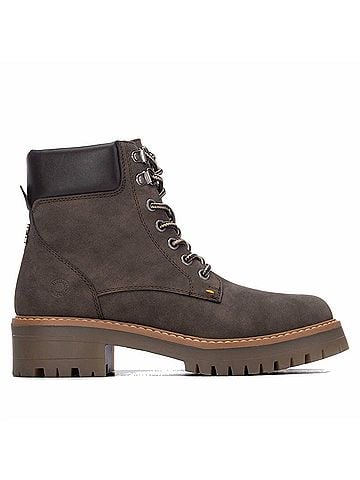 Refresh Women's Combat Ankle Booties in Brown (view 1)