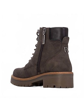 Refresh Women's Combat Ankle Booties in Brown (view 2)