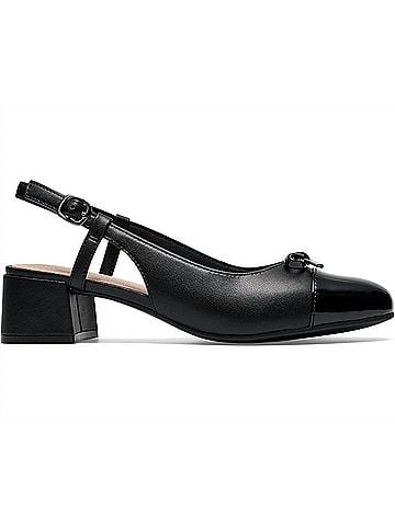Clarks Women's Iridessa Sling Pump in Black Leather (view 1)