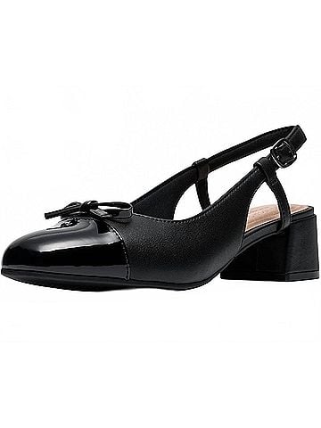 Clarks Women's Iridessa Sling Pump in Black Leather (view 2)
