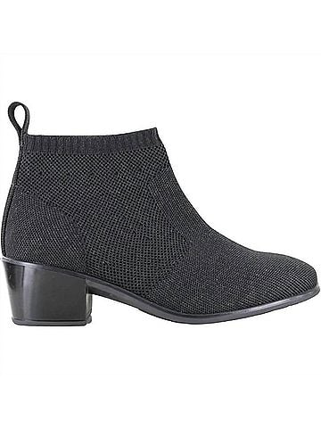 Naot Women's Legacy Heeled Ankle Boots in Black Silver Knit (view 1)