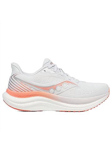 Saucony Women's Triumph 23 Running Shoes in White/Wistful (view 1)