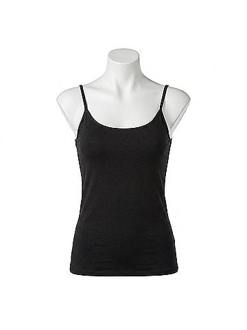 Lilla P Layering Camisole Scoop Neckline Tank in Black (view 1)