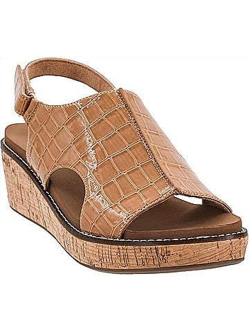Corkys Women's Volta Wedge in Caramel Patent Croco (view 1)