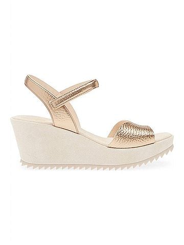 Pedro Garcia Women's Fantina Wedge Sandal in Cava Cervo Lame (view 1)
