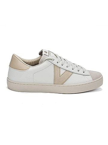Victoria Women's Berlin Casual Low Top Leather Sneakers in Hielo (view 1)