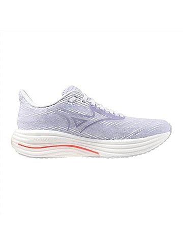 Mizuno Women's Wave Rider 29 Running Shoes in White/Icelandic Blue (view 1)