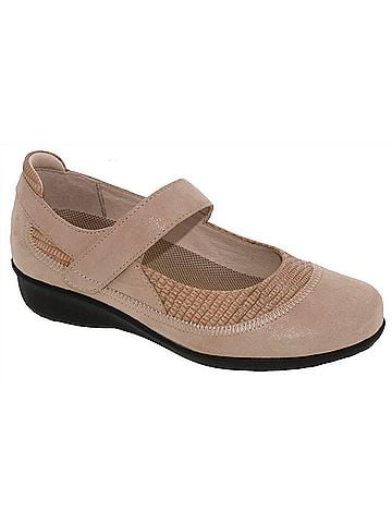 Drew Women's Genoa Maryjane Shoes in Taupe Microdot (view 1)