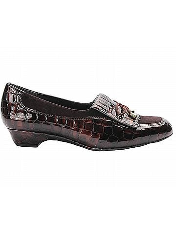 Ros Hommerson Women's Teresa Patent Leather Loafer in Brown Croco (view 1)
