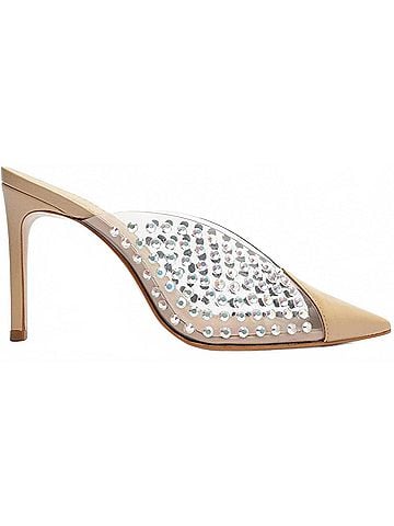 Schutz Women's Greece With Embellishment Pump Heels in Nude (view 1)