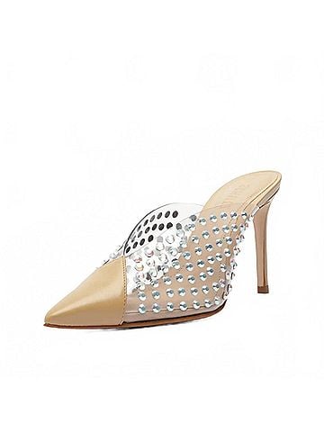 Schutz Women's Greece With Embellishment Pump Heels in Nude (view 2)