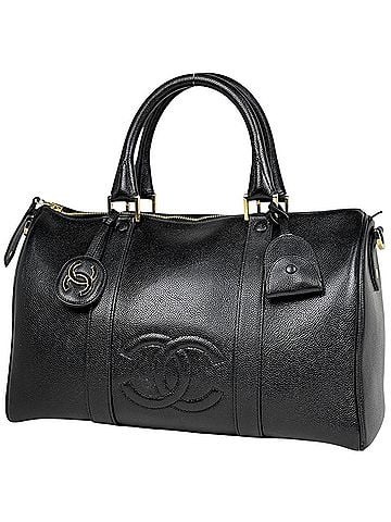 Chanel Chanel CHANEL Handbag Coco Mark 2WAY Mini Boston Caviar Leather Black Women's (view 1)