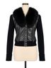 Cache 100% Leather 100% Wool 100% Acetate 100% Faux Fur Black Leather Jacket Size S - photo 1