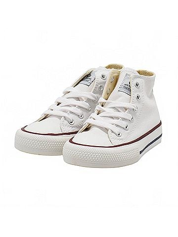 Victoria Girls' High-Top Lace-Up Sneakers in White (view 2)