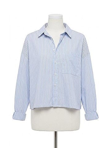 Dear John Adrianna Striped Shirt in Blue (view 1)