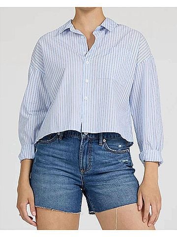 Dear John Adrianna Striped Shirt in Blue (view 2)