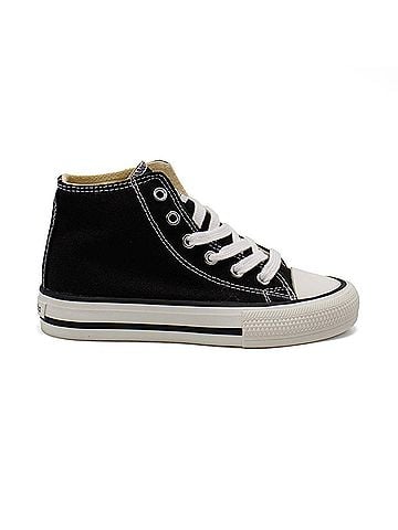 Victoria Boy's High-Top Lace-Up Sneakers in Black (view 1)