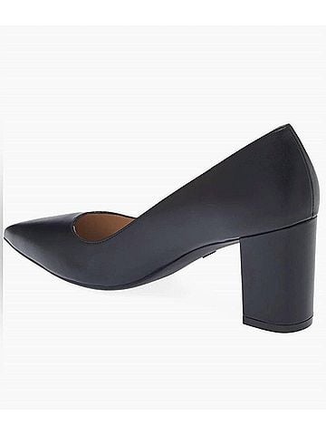 Stuart Weitzman Women's Linsi 75 Block Pump Heels in Black (view 2)