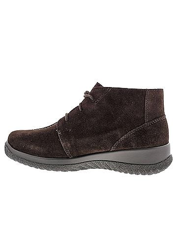 Drew Women's Krista Lace Up Bootie - Wide in Brown Suede (view 2)