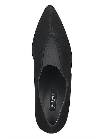 Paul Green Women's Stacia Heel Suede Bootie in Black (view 2)