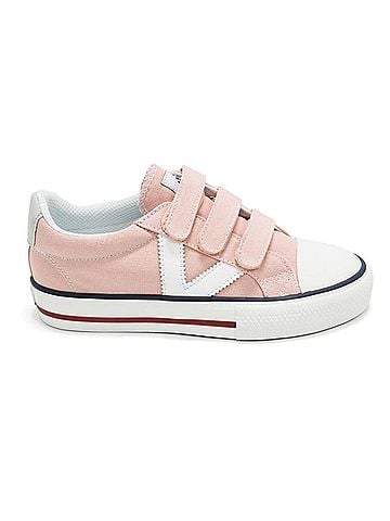 Victoria Girls' Tribu Canvas Sneakers in Skin (view 1)