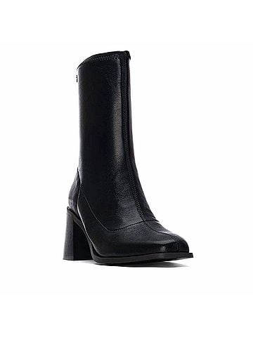 XTI Women's Block Heel Casual Booties in Black (view 2)