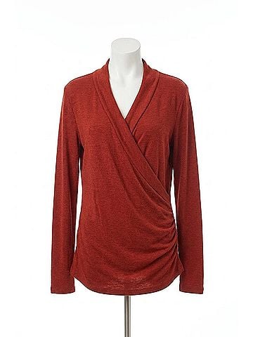 Papillon Crossover Rouching Side Top in Rust (view 1)