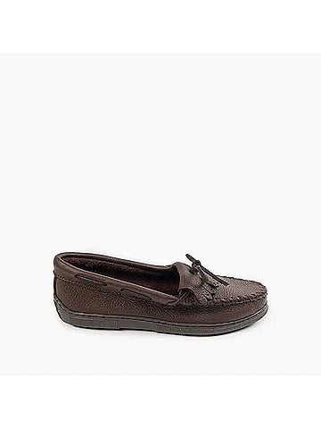 Minnetonka Women's Moosehide Kilty Shoes in Chocolate (view 2)
