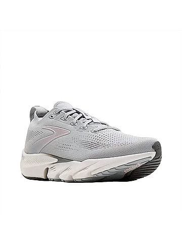 Brooks Women's Glycerin Flex Running Shoes in Harbor Mist Poppy Seed Pink (view 2)