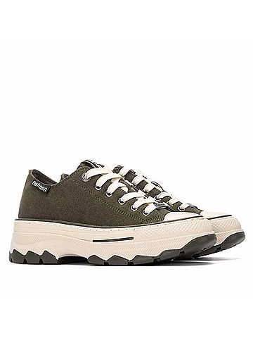 Refresh Women's Lace-Up Sneakers in Khaki (view 2)