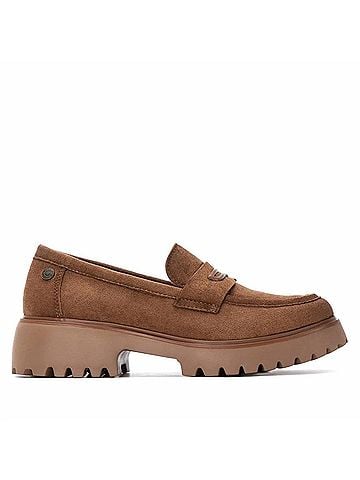 Refresh Women's Heeled Loafers in Khaki (view 1)