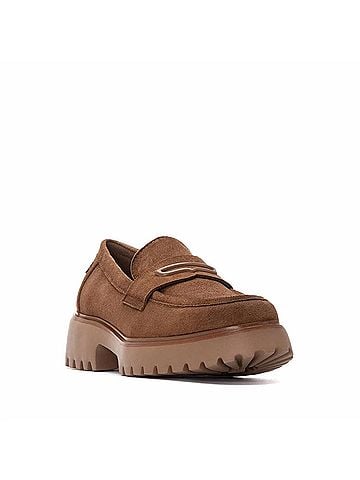 Refresh Women's Heeled Loafers in Khaki (view 2)