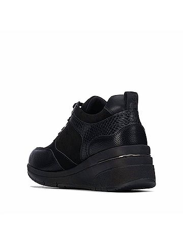 Refresh Women's Casual Wedge Sneakers in Black (view 2)