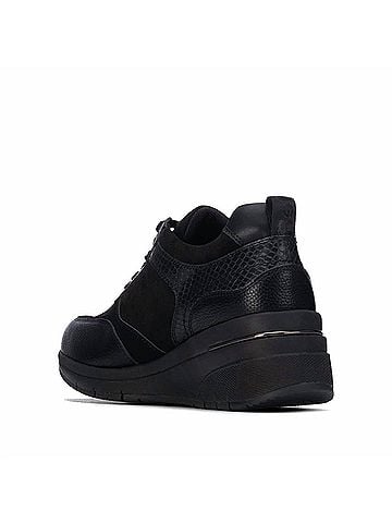 Refresh Women's Casual Wedge Sneakers in Black (view 2)