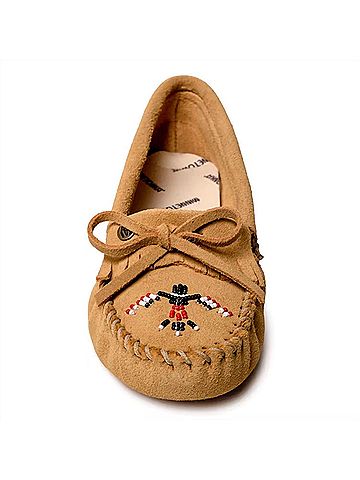 Minnetonka Women's Thunderbird Softsole Shoes in Tan (view 2)