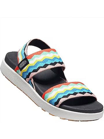Keen Women's Elle Backstrap Sandals in Black/Peach Pearl Multi (view 1)
