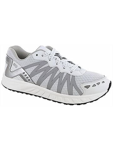 SAS Women's Tempo Lace Up Sneaker in White/Silver (view 1)
